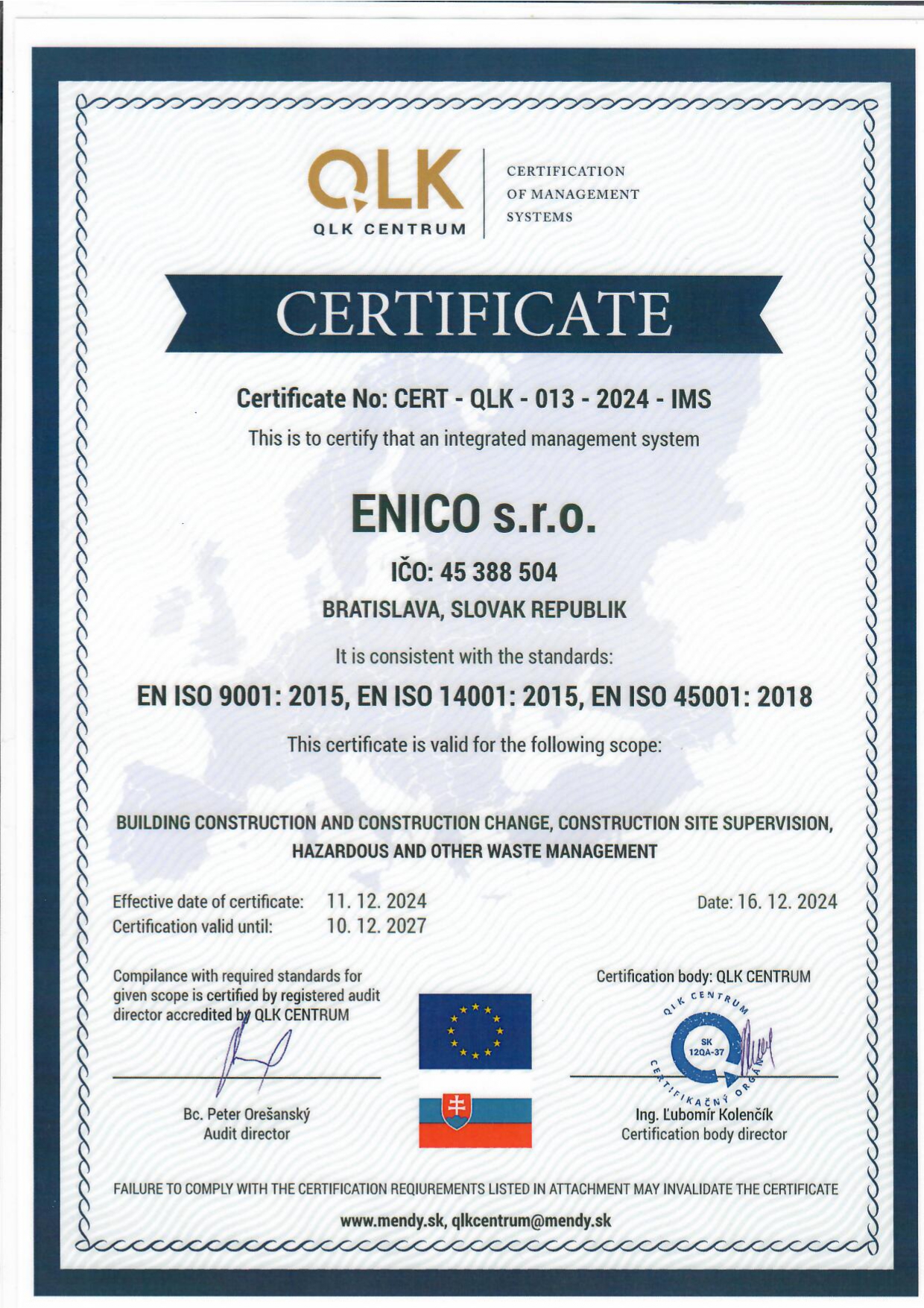 Certificate